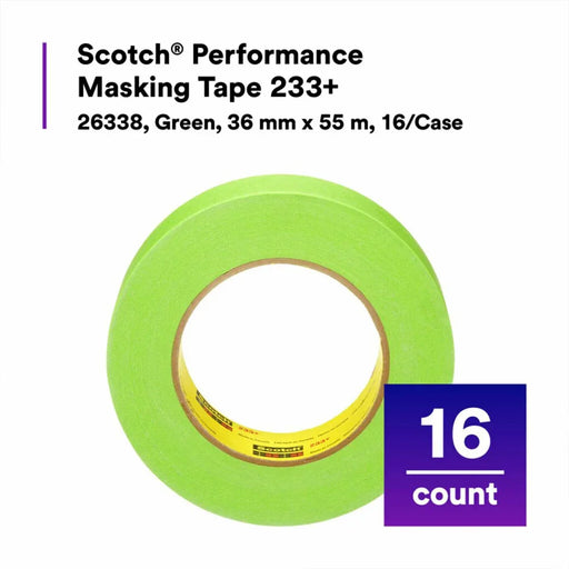 3M 233+ Scotch Masking Tape 36Mm - 16 Rolls Pack - LX2001 - Homewares, Outdoor, Phone Accessories, Cases, Speakers, Headphones + More -
