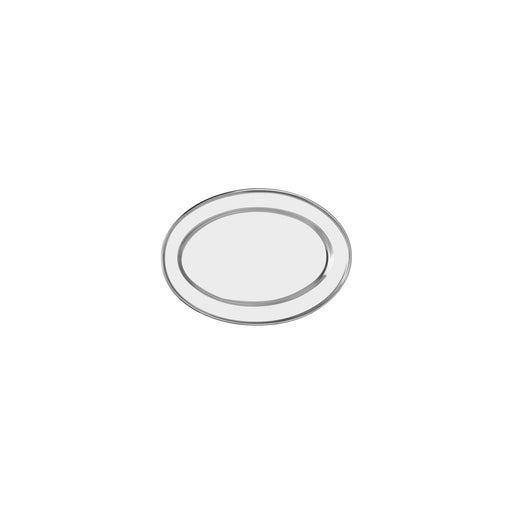 Chef Inox Oval Platter Rolled Edge Stainless Steel 250x200mm