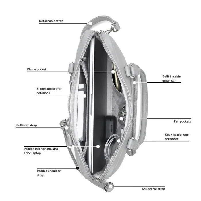 Stackers Laptop Bag Pebble Grey - LX2001 - Homewares, Outdoor, Phone Accessories, Cases, Speakers, Headphones + More -