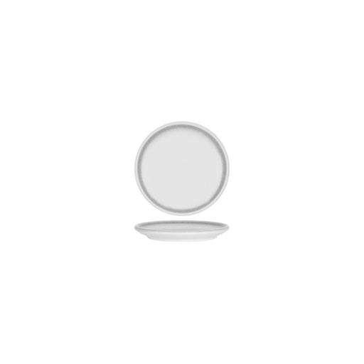 Tablekraft Frosted Steel Round Coupe Plate 143mm