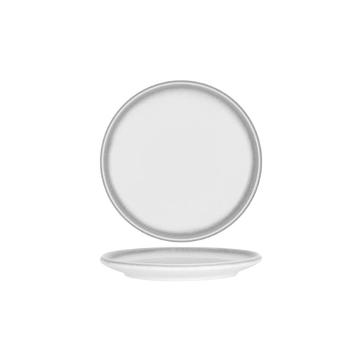 Tablekraft Frosted Steel Round Coupe Plate 245mm