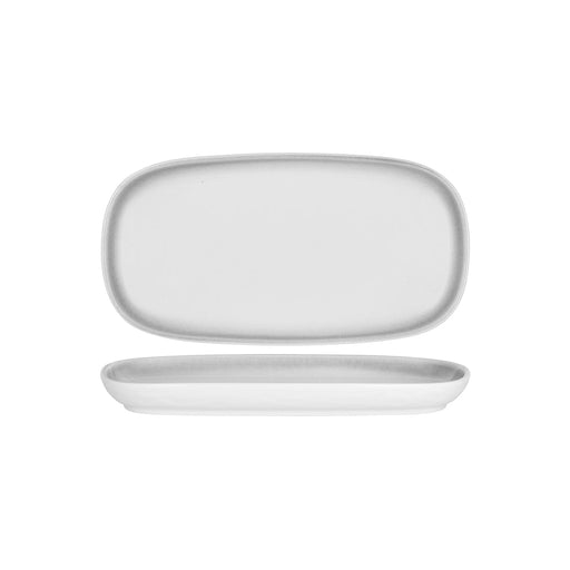 Tablekraft Frosted Steel Rectangular Coupe Platter 350x186x20mm