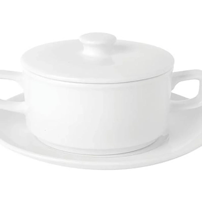 Royal Porcelain Soup Cup & Lid 2 Handle (0239)