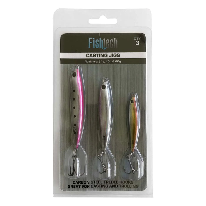 Fishtech Casting Jigs 20g 40g 60g 3 Pack - LX2001 - Homewares, Outdoor, Phone Accessories, Cases, Speakers, Headphones + More -