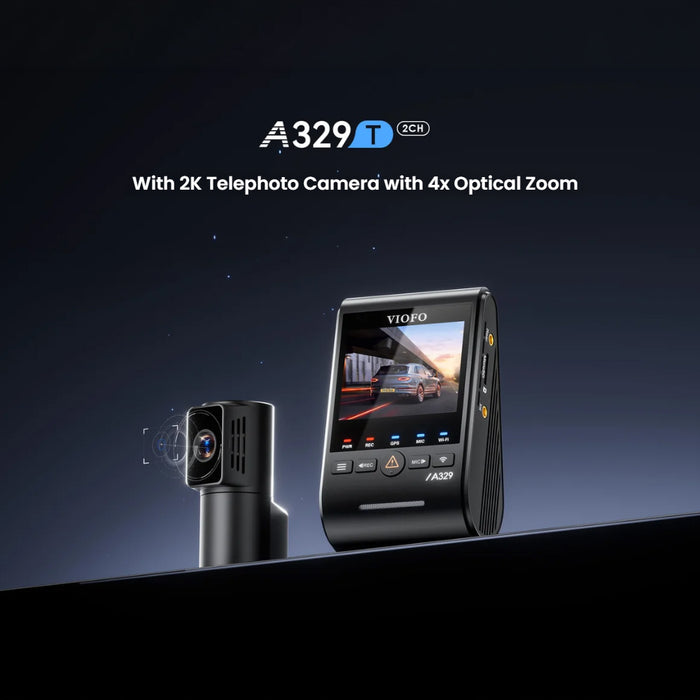 Viofo Dashcam A329 4K Front + 2K Telephoto Rear Channel Wifi 6 Gps