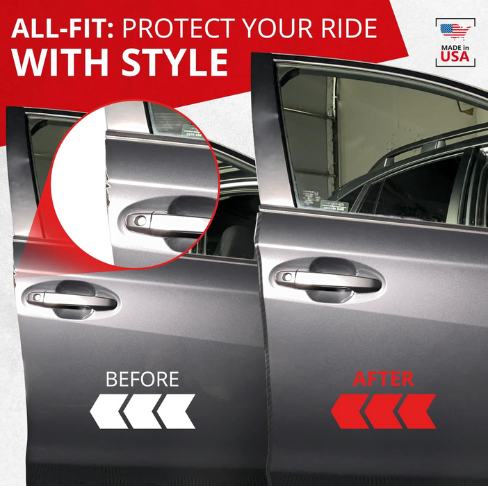 All-Fit Automotive Car Door Edge Protector Made in the USA 10 Ft - Carbon Fiber