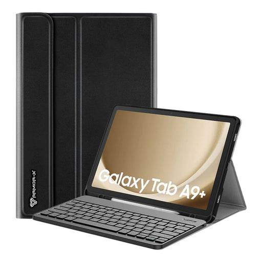 Armor-X Bluetooth Keyboard Folio Case for Samsung Galaxy Tab A9+ 11"