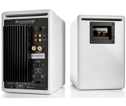 Audioengine 5+ Classic Powered Bookshelf Speakers - Hi-Gloss White