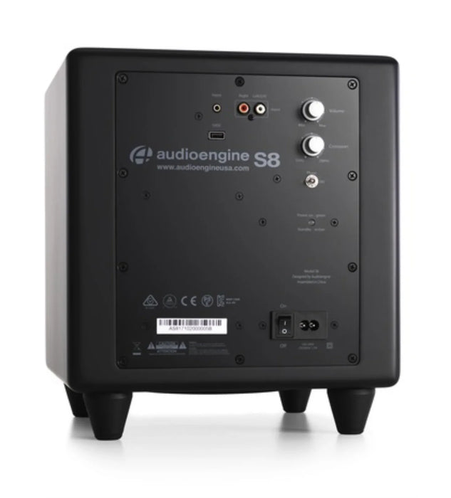 Audioengine S8 Powered Subwoofer - Satin Black - LX2001 - Homewares, Outdoor, Phone Accessories, Cases, Speakers, Headphones + More -