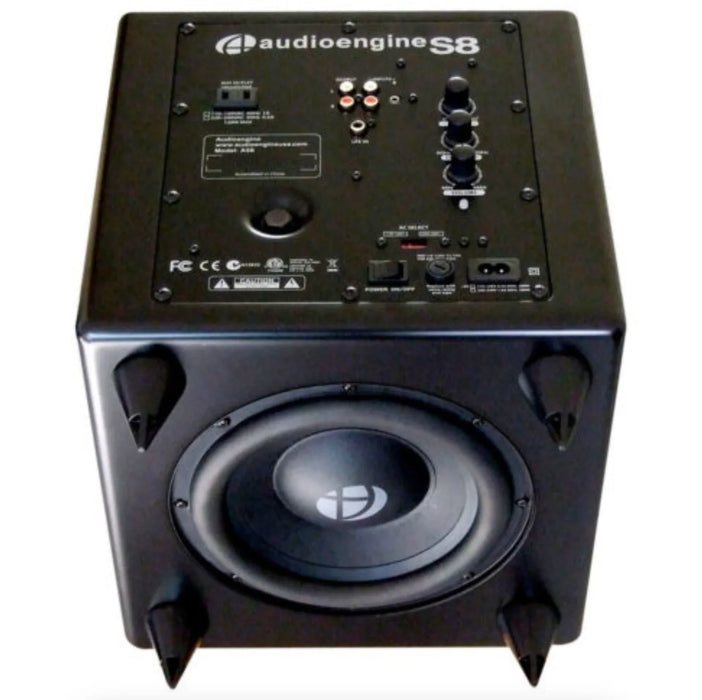 Audioengine S8 Powered Subwoofer - Satin Black - LX2001 - Homewares, Outdoor, Phone Accessories, Cases, Speakers, Headphones + More -