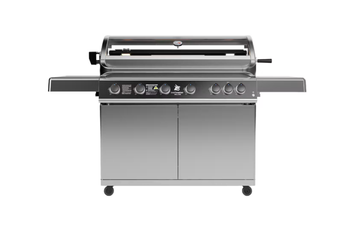 Beefmaster Deluxe 6-Burner Gas BBQ - Silver
