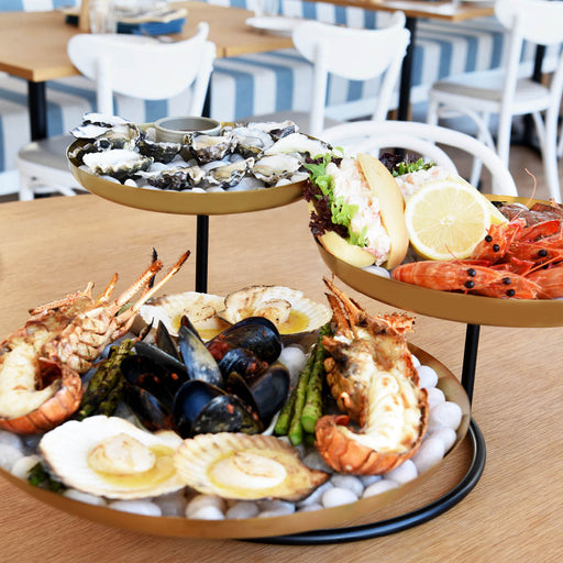 Chef Inox Seafood Stand 3-Tier Brass / Iron 640x560x230mm