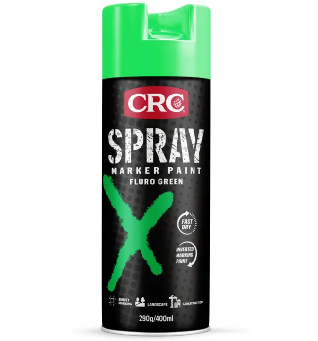 CRC Spray Marker Paint Fluro Green 400ml 1756879
