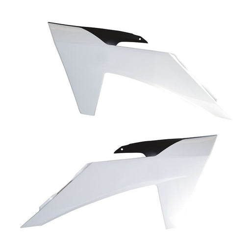 Radiator Shrouds Rtech White Black Ktm Exc Sx Excf Sxf Xc Xcf Xcw Xcfw