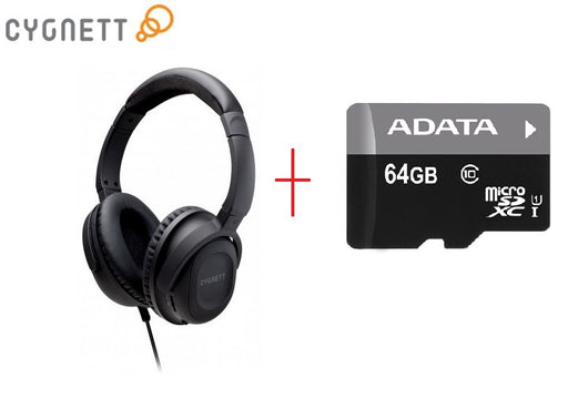Cygnett Headphone Headset CY0691HEINS 64GB MicroSD Card Adata
