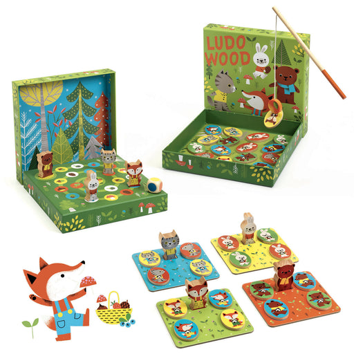 Wooden Educative Game - Ludo Wood - 4 Games
