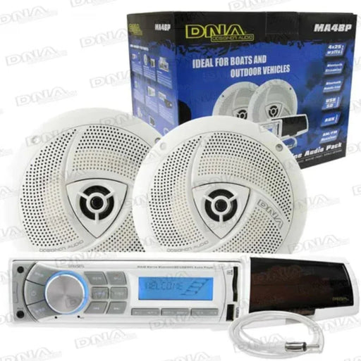 DNA Ultimate Marine Boat Pack - Headunit Head Unit 6.5" Speakers & Aerial - LX2001 - Homewares, Outdoor, Phone Accessories, Cases, Speakers, Headphones + More -