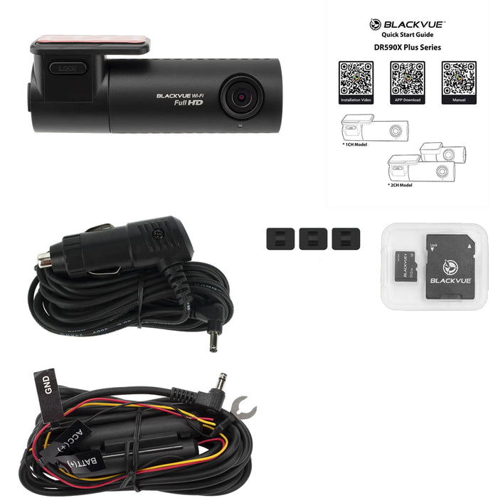 Blackvue Dr590X-1Ch Full Hd Dashcam 32Gb Micro Sd Card