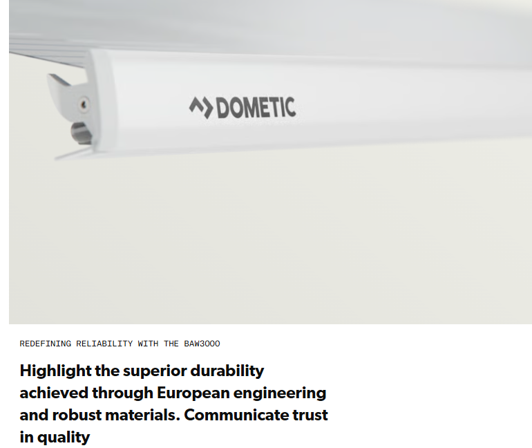 Dometic BAW3000 2.6m Box Awning - White