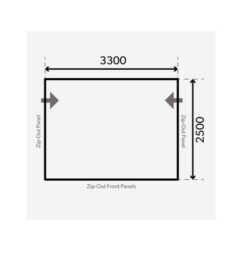 Dometic Rally Air Pro 330 S Awning - Height Range 235-265cm for Caravans