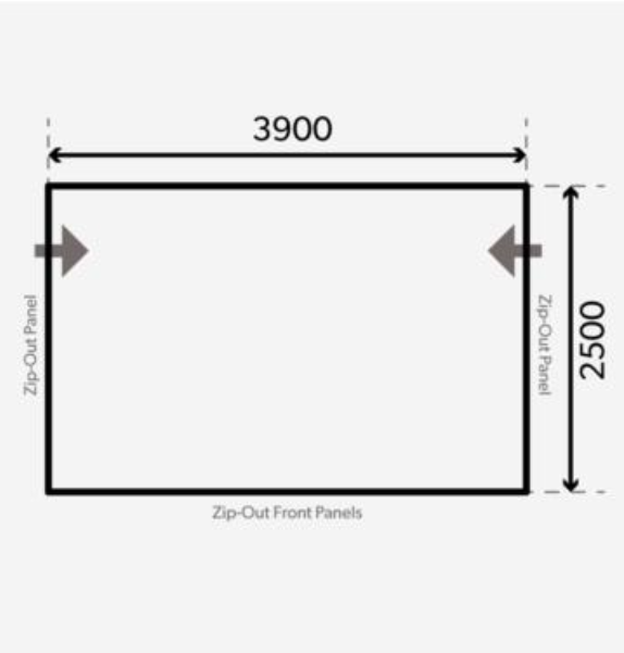 Dometic Rally Air Pro 390 S Awning - Height Range 235-265cm for Caravans