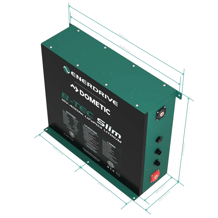 Enerdrive B-Tec 400Amp / 12V Lifepo4 Slim Metal Case Battery - LX2001 - Homewares, Outdoor, Phone Accessories, Cases, Speakers, Headphones + More -