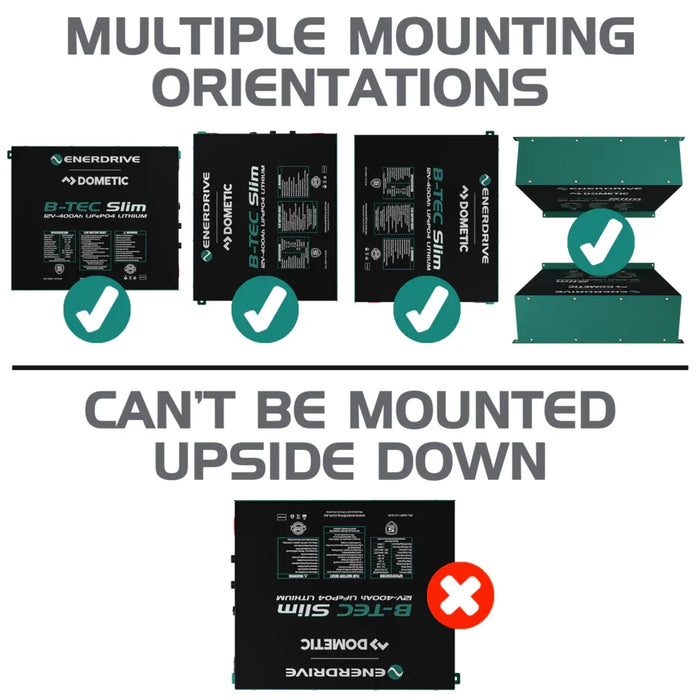 Enerdrive B-Tec 400Amp / 12V Lifepo4 Slim Metal Case Battery - LX2001 - Homewares, Outdoor, Phone Accessories, Cases, Speakers, Headphones + More -