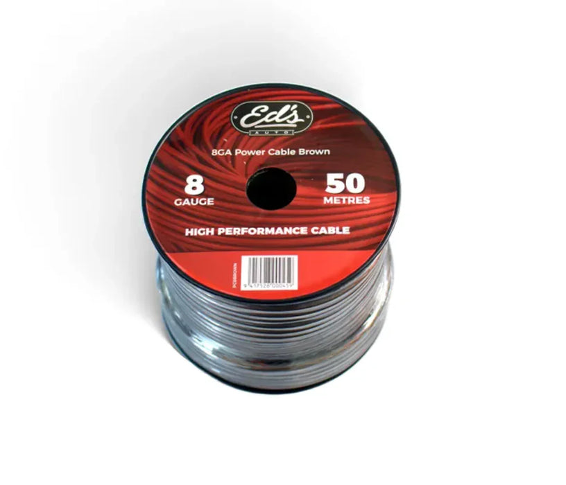 Eds 8 Gauge 8.35Mm2 Cca Power Cable Matt Flexible Frosted Brown 50 Metres - LX2001 - Homewares, Outdoor, Phone Accessories, Cases, Speakers, Headphones + More -