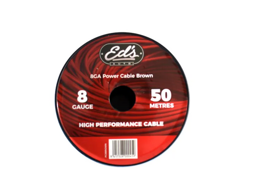 Eds 8 Gauge 8.35Mm2 Cca Power Cable Matt Flexible Frosted Brown 50 Metres