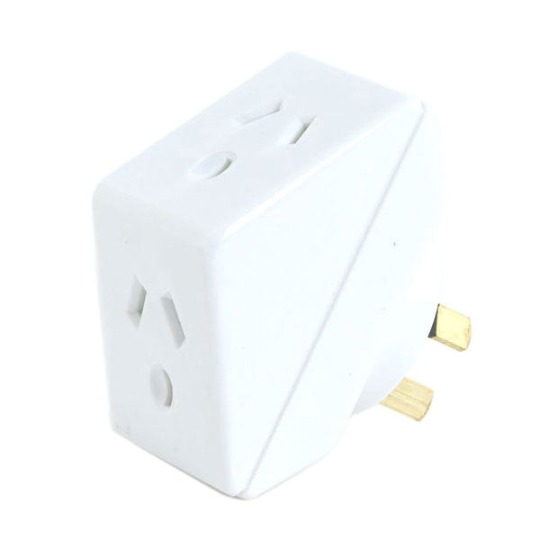 Elto Double Adapter Angle AC Wall Plug DA2