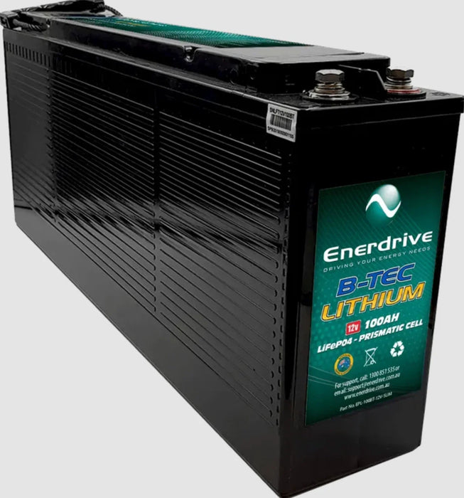 Enerdrive B-Tec 100Ah 12V Lifepo4 Slim Case Battery EPL-100BT-12V-SLIM - LX2001 - Homewares, Outdoor, Phone Accessories, Cases, Speakers, Headphones + More -