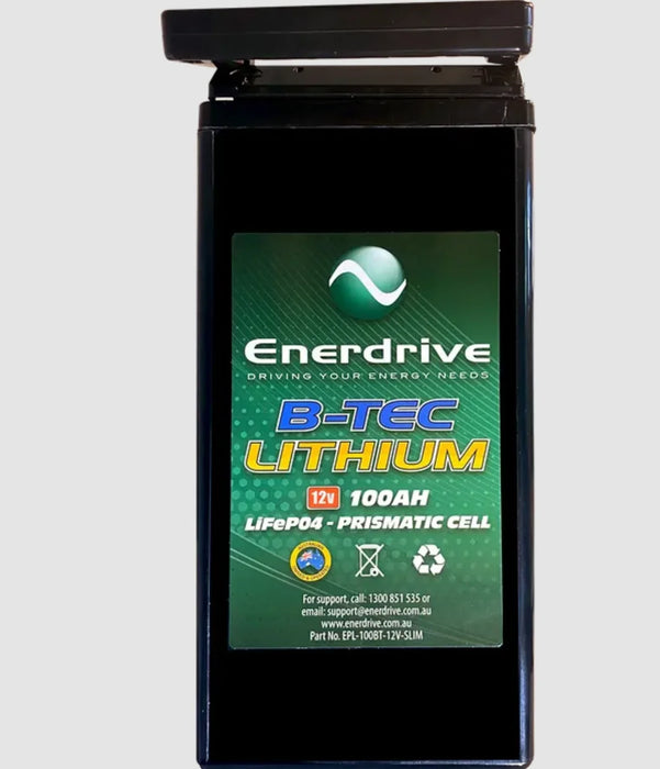 Enerdrive B-Tec 100Ah 12V Lifepo4 Slim Case Battery EPL-100BT-12V-SLIM - LX2001 - Homewares, Outdoor, Phone Accessories, Cases, Speakers, Headphones + More -