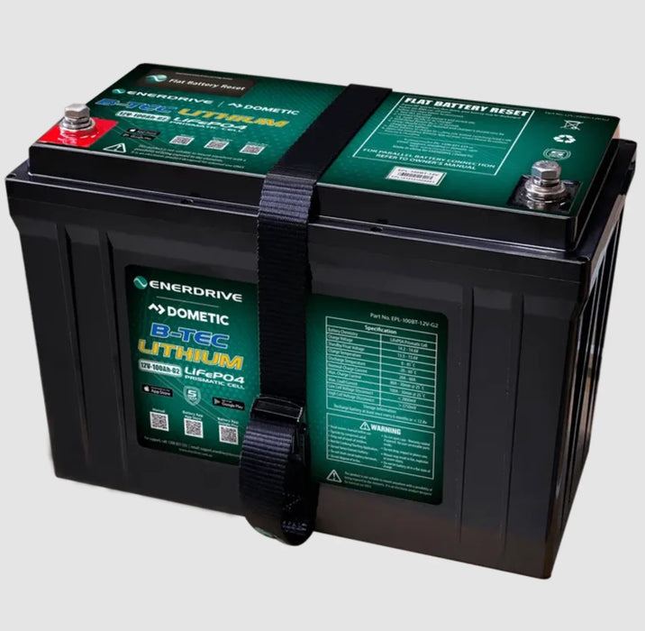 Enerdrive B-Tec 100Ah Lifepo4 Battery Gen2 - LX2001 - Homewares, Outdoor, Phone Accessories, Cases, Speakers, Headphones + More -