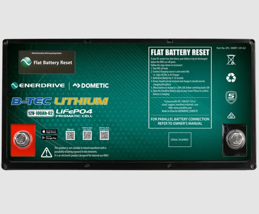 Enerdrive B-Tec 100Ah Lifepo4 Battery Gen2 - LX2001 - Homewares, Outdoor, Phone Accessories, Cases, Speakers, Headphones + More -