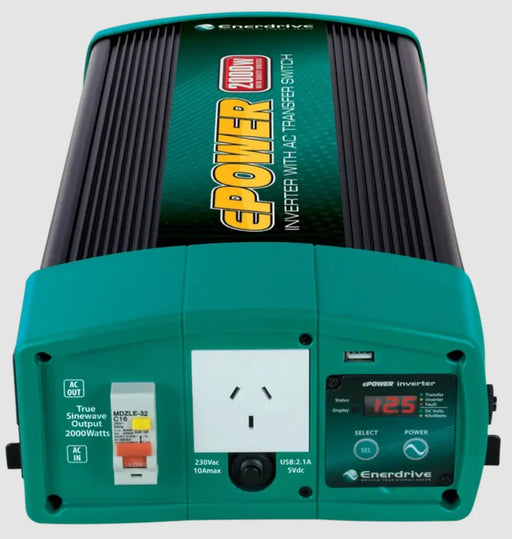 Enerdrive Epower 2000W/12V W/ Rcd & Ac Switch - LX2001 - Homewares, Outdoor, Phone Accessories, Cases, Speakers, Headphones + More -