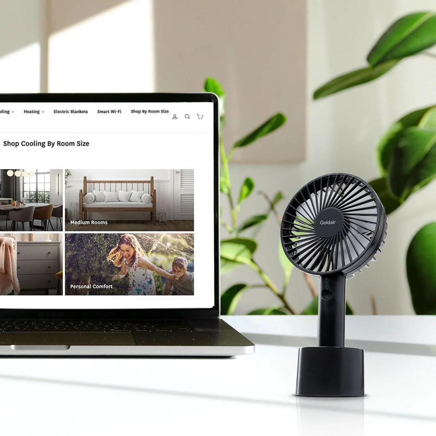 Goldair 10cm Rechargeable Handheld Fan — LX2001 - Homewares, Outdoor ...