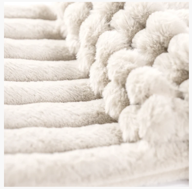 Goldair Luxury Faux Fur Electric Throw - Cream