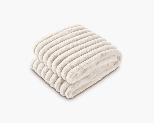 Goldair Luxury Faux Fur Electric Throw - Cream