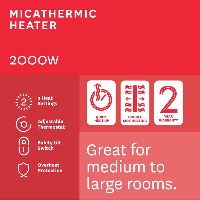Goldair Micathermic Heater Goldair 2000W Micathermic Heater GMH221
