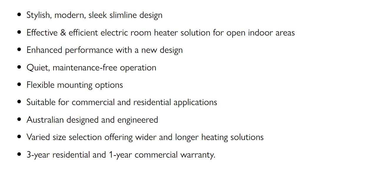 Heatstrip Electric Indoor Radiant Strip Heater - 1200W
