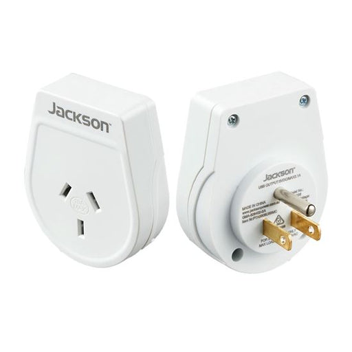 JACKSON Slim Outbound Travel Adaptor For Use In USA/Canada