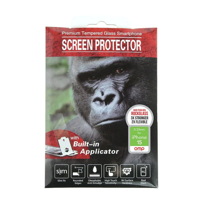 OMP for Apple iPhone 15 Premium Tempered Glass Screen Protector - LX2001 - Homewares, Outdoor, Phone Accessories, Cases, Speakers, Headphones + More -