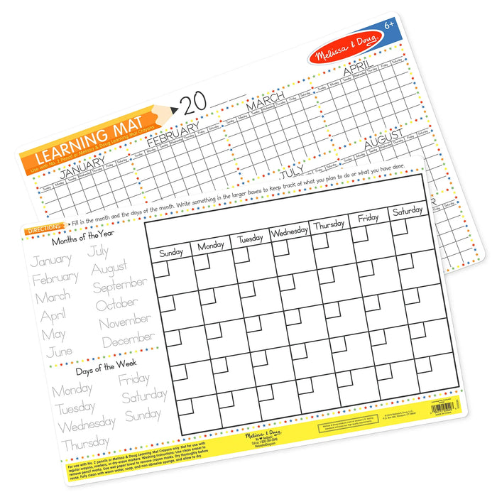 Calendar Learning Mat (Bundle of 6) - LX2001 - Homewares, Outdoor, Phone Accessories, Cases, Speakers, Headphones + More -