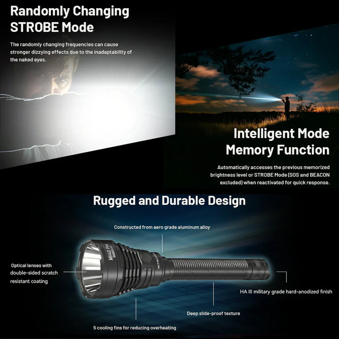 Nitecore Mh40 Pro 3500 Lumen Uhi Bright Long Range Hunting Flashlight - LX2001 - Homewares, Outdoor, Phone Accessories, Cases, Speakers, Headphones + More -