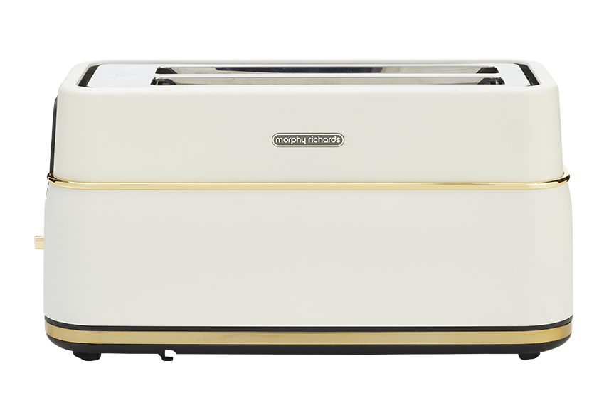 Morphy Richards Signature Soft Gold 4 Slice Long Slot Toaster - Matte White