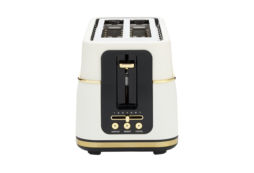 Morphy Richards Signature Soft Gold 4 Slice Long Slot Toaster - Matte White