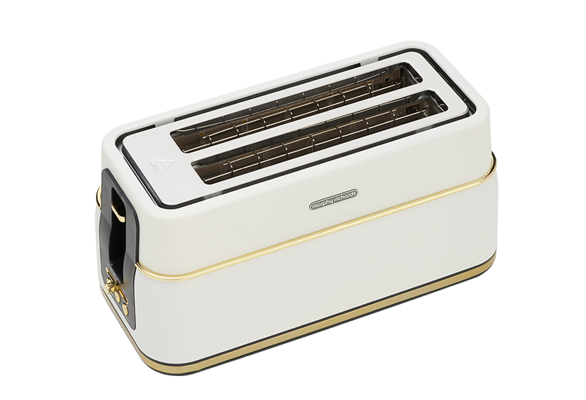 Morphy Richards Signature Soft Gold 4 Slice Long Slot Toaster - Matte White