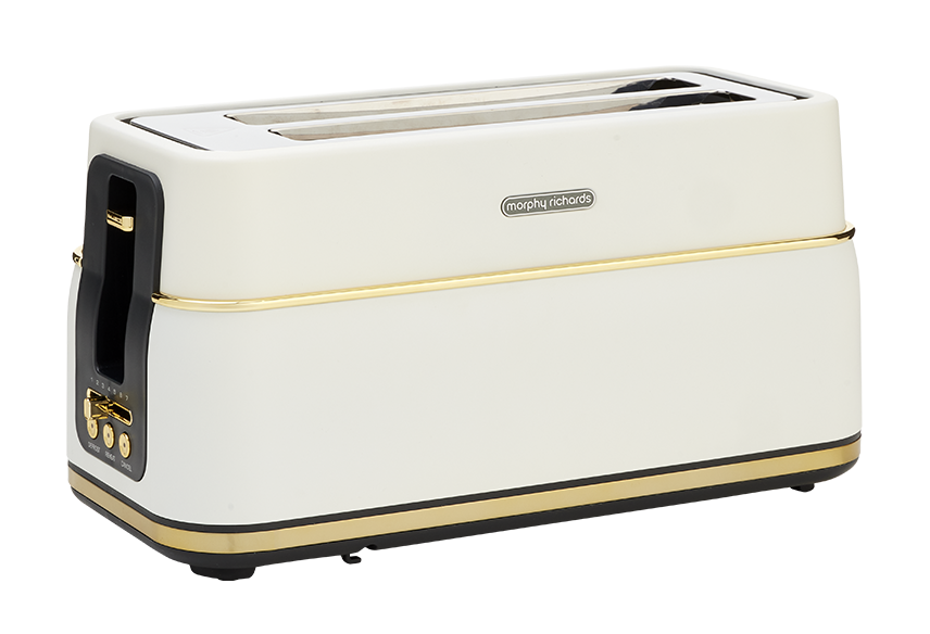 Morphy Richards Signature Soft Gold 4 Slice Long Slot Toaster - Matte White