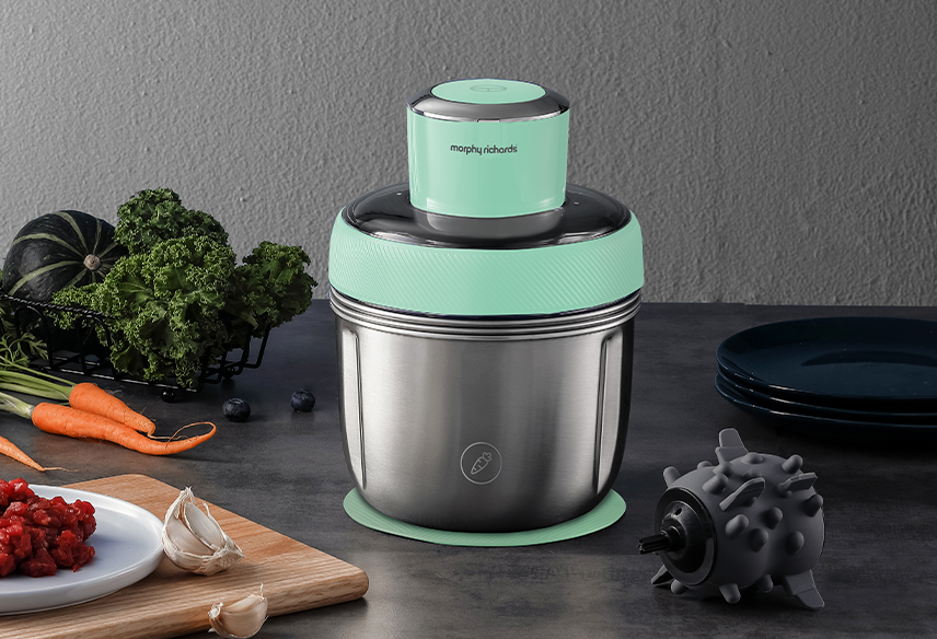 Morphy Richards Stainless Steel Chopper - Spearmint Green