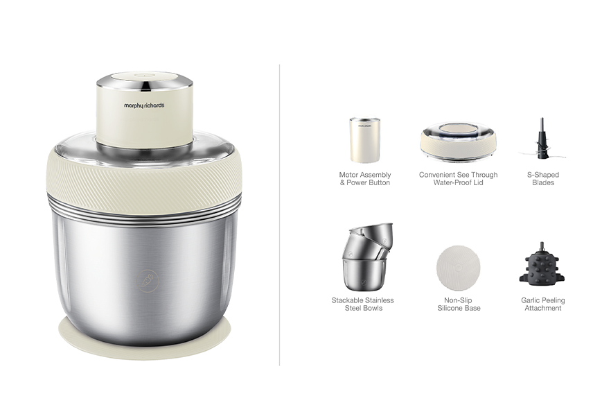 Morphy Richards Stainless Steel Chopper - White